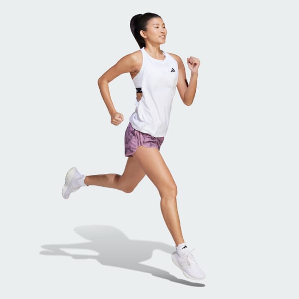 adidas Marathon 20 Allover Print Shorts (Plus Size) - Pink | Women's ...