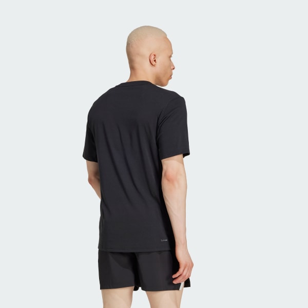 Svart Climacool Training Camo Logo Graphic T-Shirt