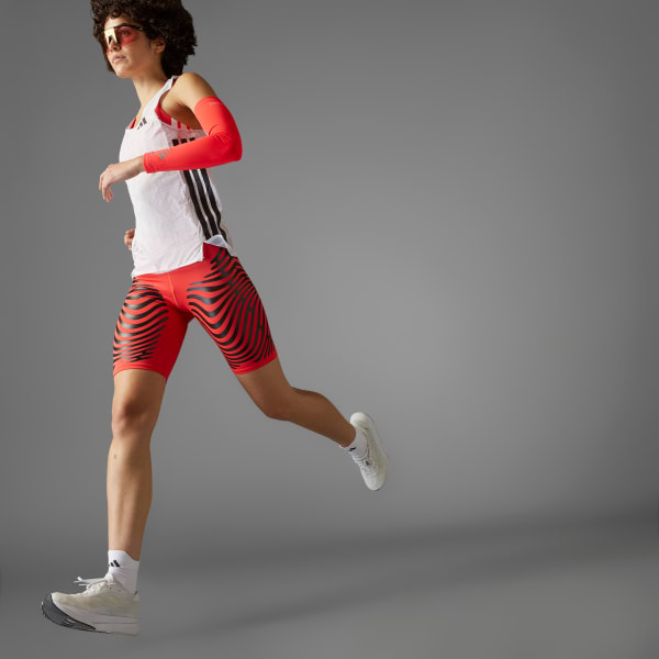 Vermelho Calções Justos de Running Adizero Control