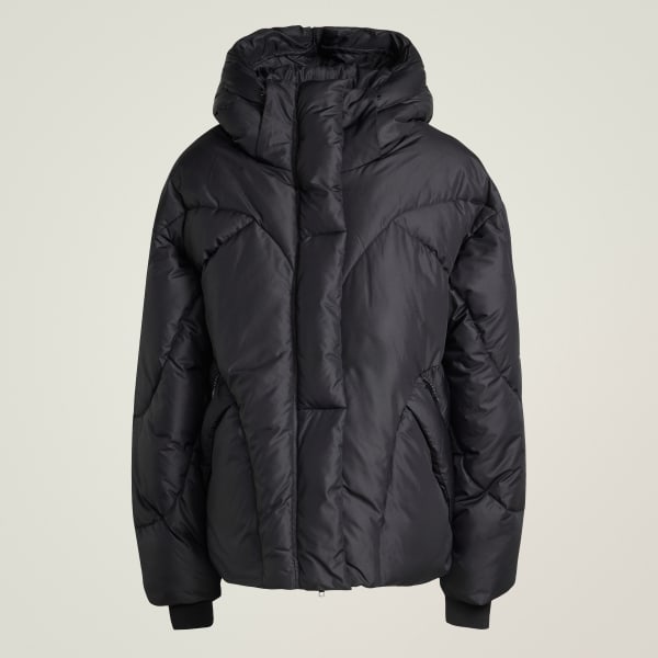 Noir Doudoune d’hiver mi-longue adidas By Stella McCartney