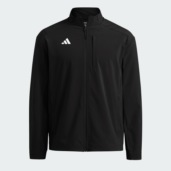 adidas FULL ZIP WOVEN TRAVEL JACKET - Black | Free Shipping with