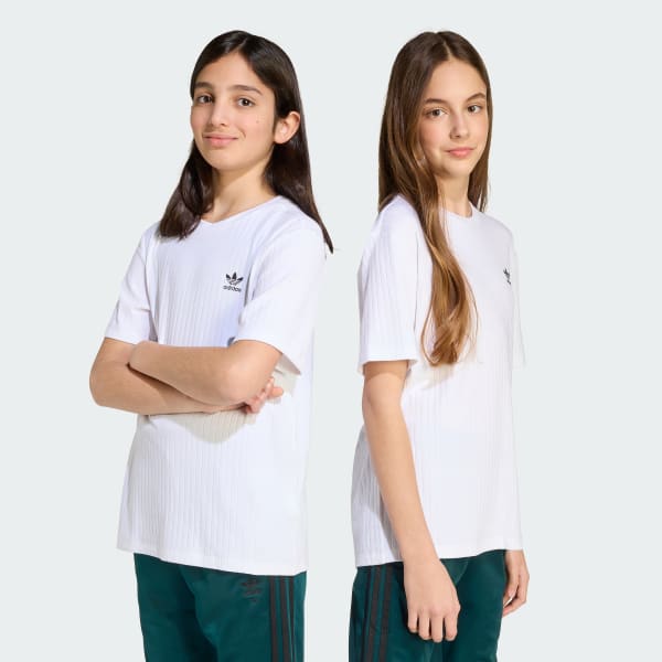 Hvid Wide Rib Kids T-shirt