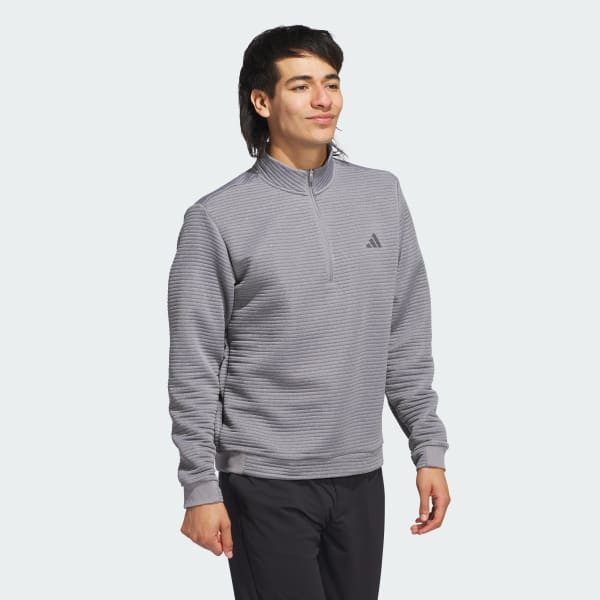 Grey Ultimate365 Dwr Textured Quarter Zip Sweatshirt
