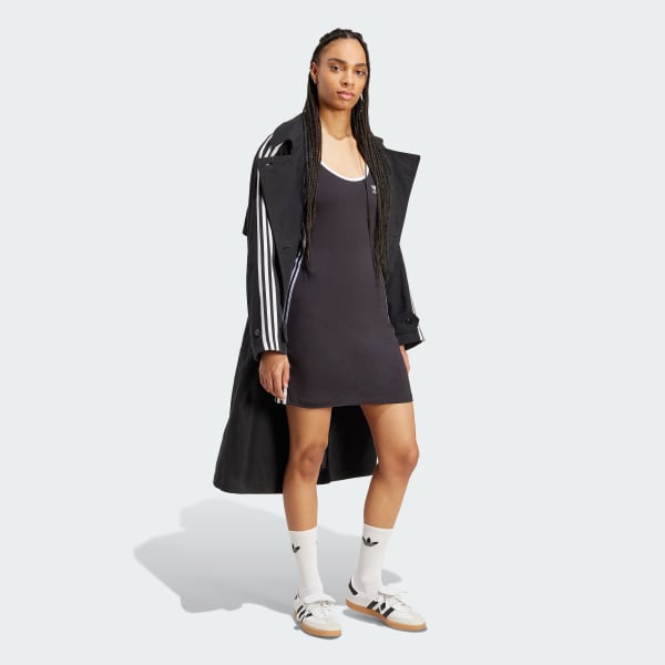 Svart Adicolor 3-Stripes Tank Kjole Mini