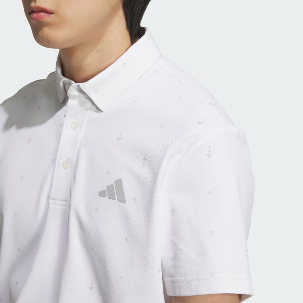 adidas PG Monogram Short Sleeve Polo Shirt - White | adidas