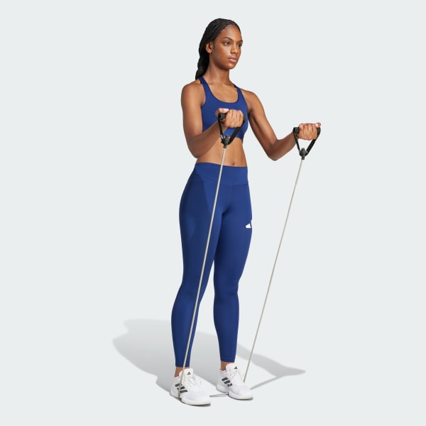 Azul Mallas Largas Train Essentials Logo Grande Corte Alto