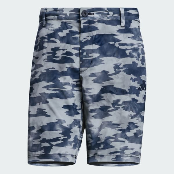 Blue Allover Print Golf Shorts
