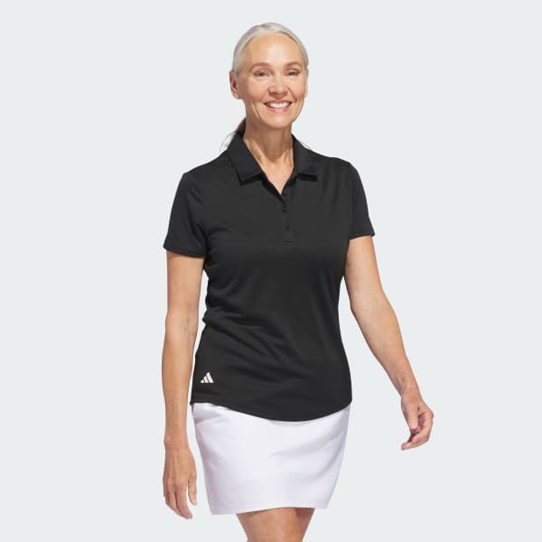 Schwarz Solid Performance Short Sleeve Poloshirt