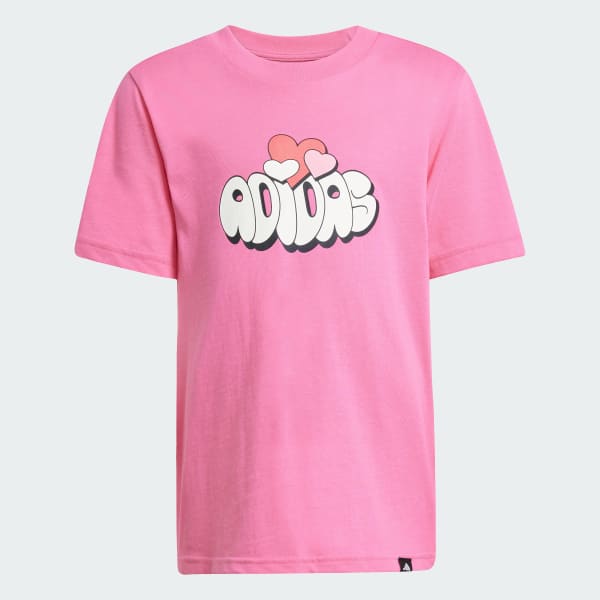 Merah-muda Tee Anak Fun Valentine Graphic