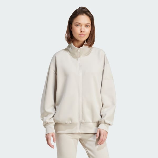 bézová Top Soft Lux Loose Full-Zip
