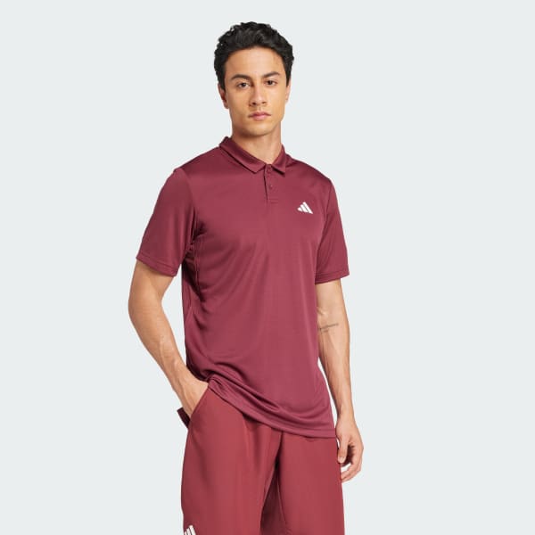 Burgundy Tennis Climacool Polo Shirt