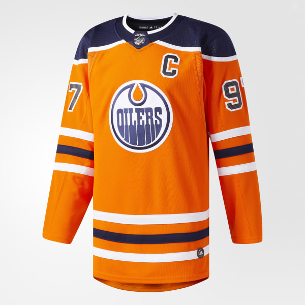 black and orange oilers jersey