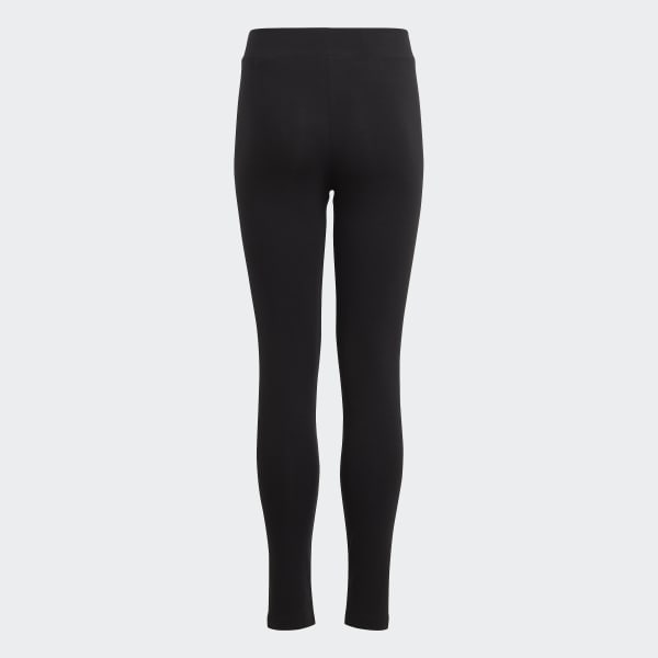 Schwarz Essentials Linear Logo Cotton Leggings