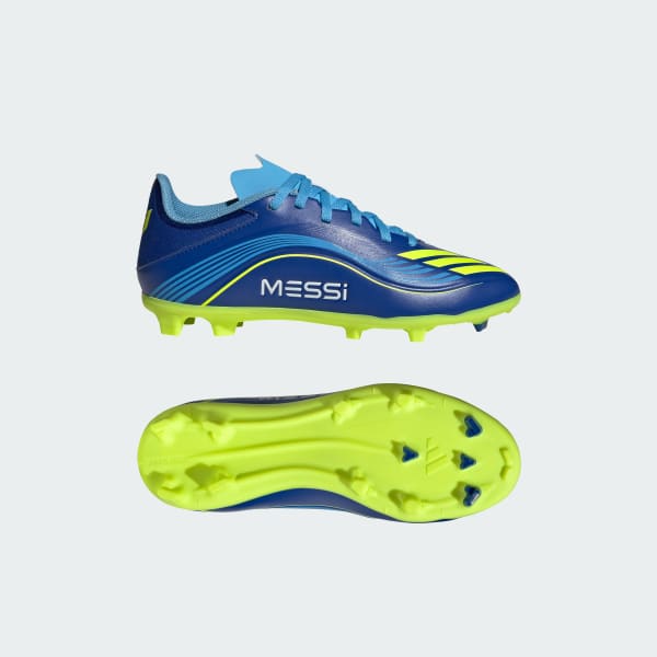 Blue F50 Messi League Firm/Multi-Ground Boots Kids