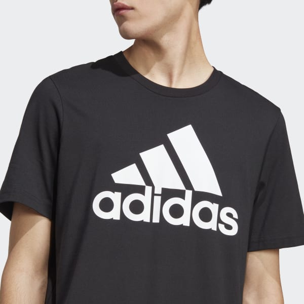 adidas Essentials Single Jersey Big Logo T-Shirt - Black | adidas UK
