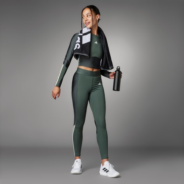 Calça Legging Adidas Hyperglam Shine Full-Length 11 Feminina - Verde M -  Verde