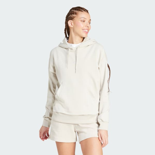 Beige Essentials Small Logo French Terry Hoodie