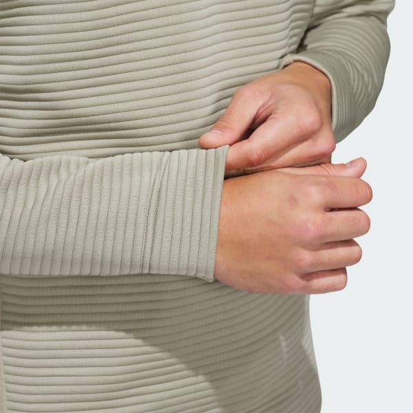 adidas Ultimate365 DWR Textured Quarter-Zip Pullover - Beige