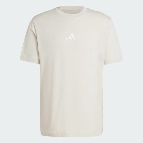 Beige Essentials Small Logo Single Jersey Tee