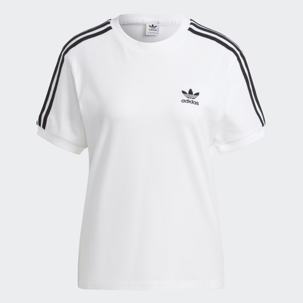 Weiss adicolor Classics 3-Streifen T-Shirt