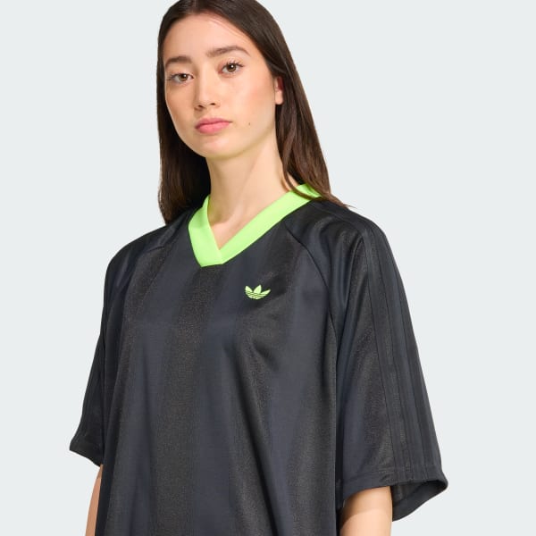 adidas Adicolor Soccer Jacquard Oversize Dress - Black