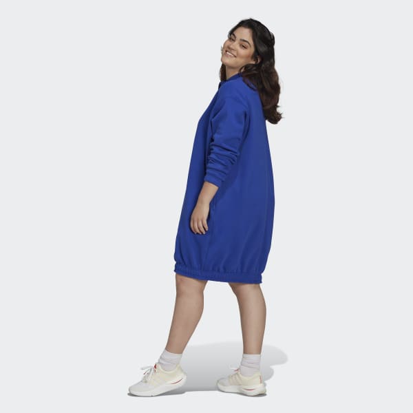 Bla Half-Zip Plus Size sweater kjole TV888