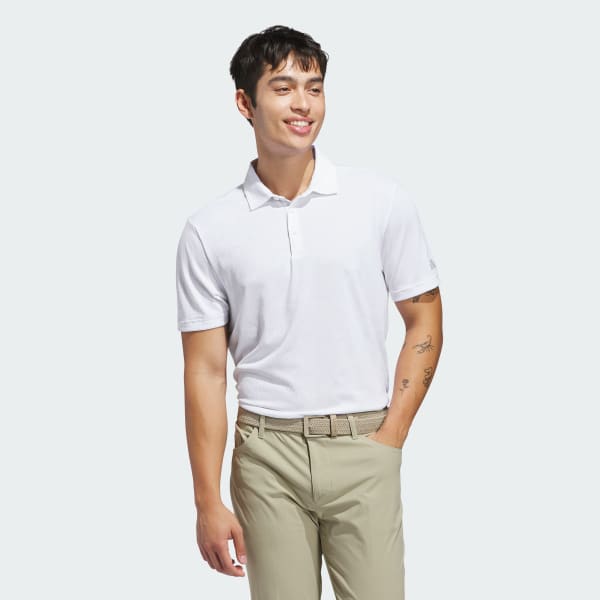 blanc POLO JACQUARD ULTIMATE365