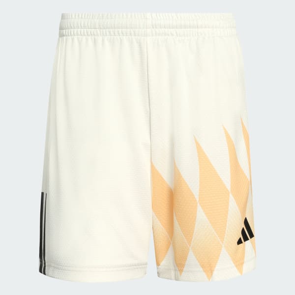 White HOUSE OF TIRO X COMMON GOAL PIQUE SHORTS