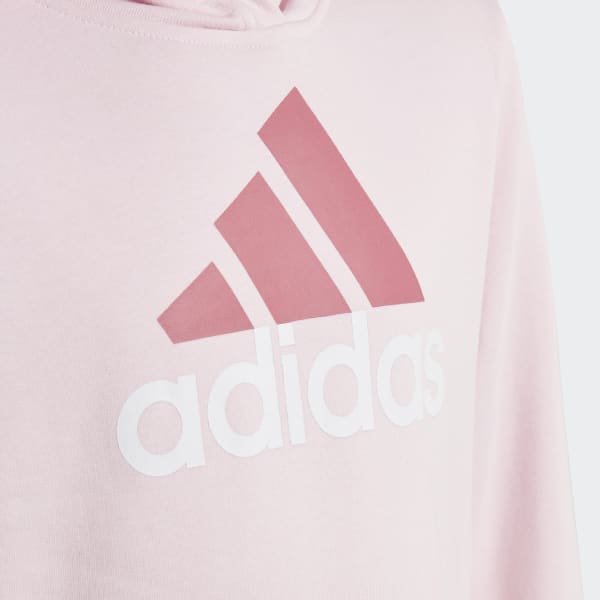 Pink Essentials Two-Colored Big Logo Cotton Hoodie