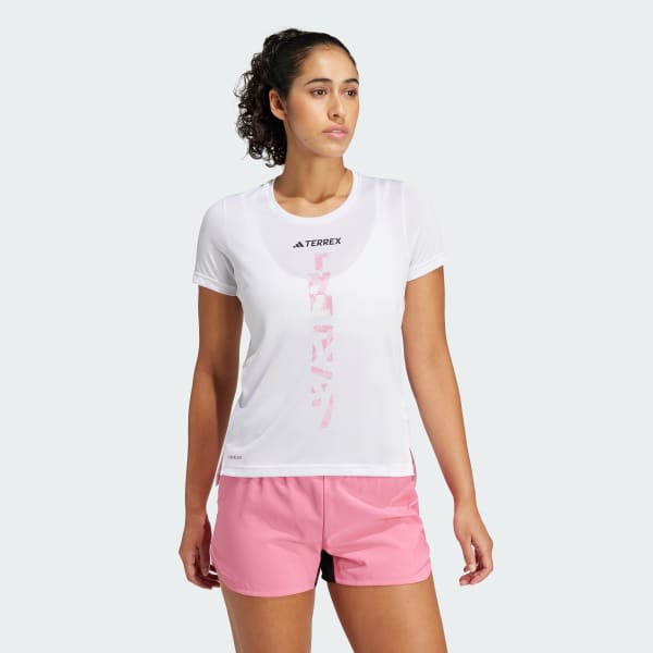 White Terrex Agravic Trail Running Tee