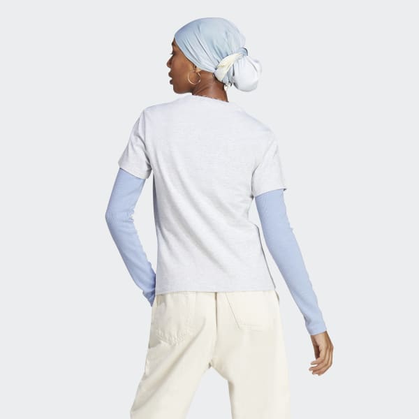 Cinzento T-shirt com estampado