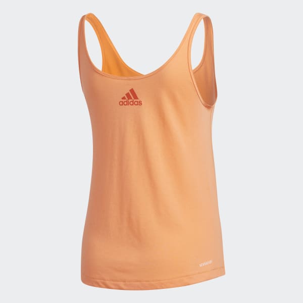 orange adidas tank top