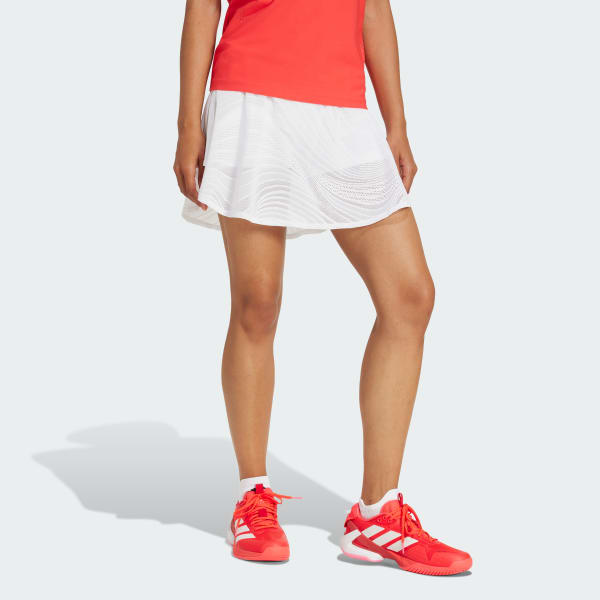White Tennis Pro Climacool+ Print Skirt
