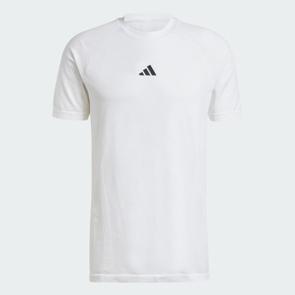 สีขาว เสื้อยืดเทนนิสไร้ตะเข็บ Pro AEROREADY FreeLift