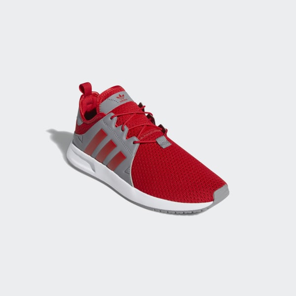 red and grey adidas shoes