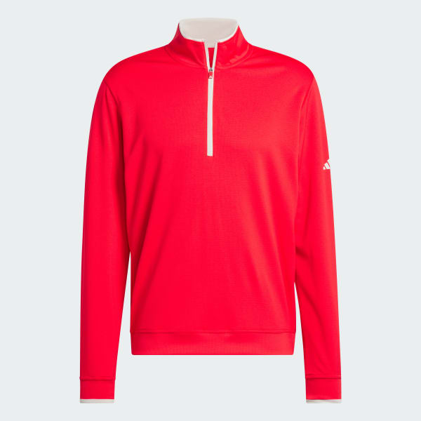 adidas Lightweight Half-Zip Top - Red | Free Shipping with