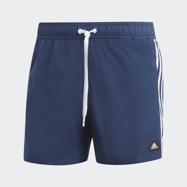Blue 3-Stripes CLX Very-Short-Length Swim Shorts
