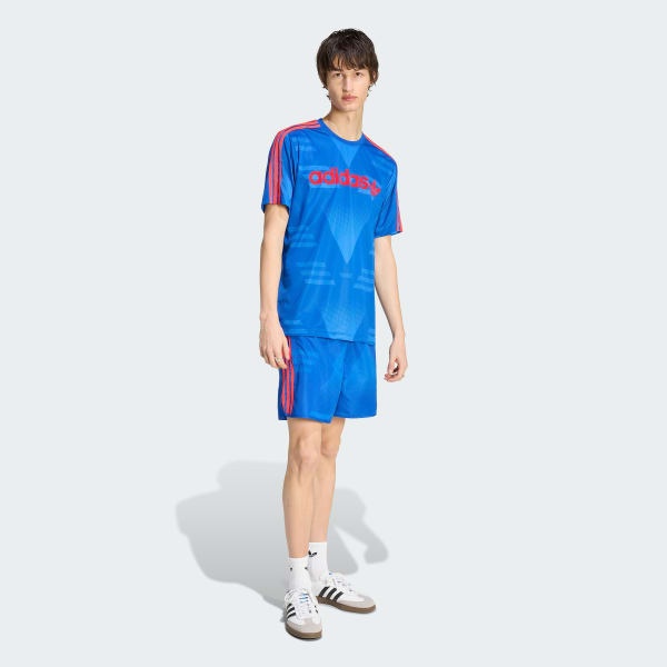 สีน้ำเงิน เสื้อฟุตบอลแฟชัน LOOSE SPONSORED