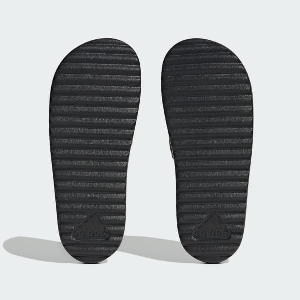 Svart Adilette Platform Sandaler
