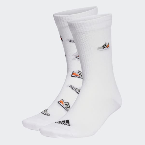 Weiss Run x Ultraboost Shoe Love Graphic Socken, 2 Paar