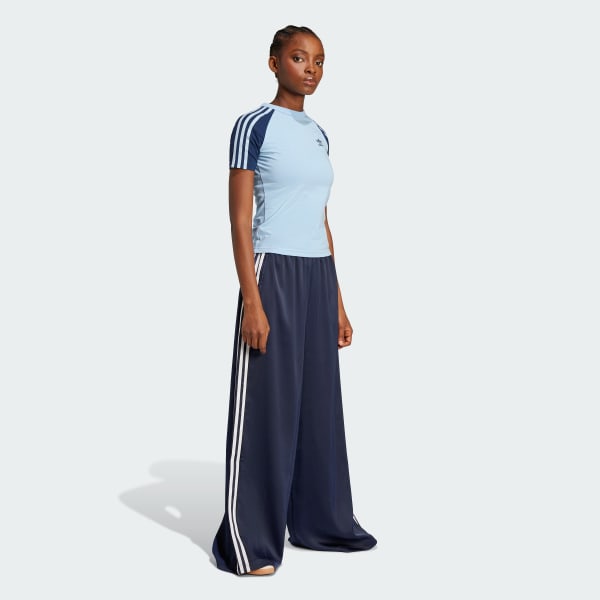 Adidas Adicolor Satin Wide Leg Track Pants GLOBAL SHIPPING
