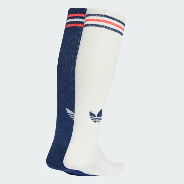 Blanco Calcetines largos 3 bandas