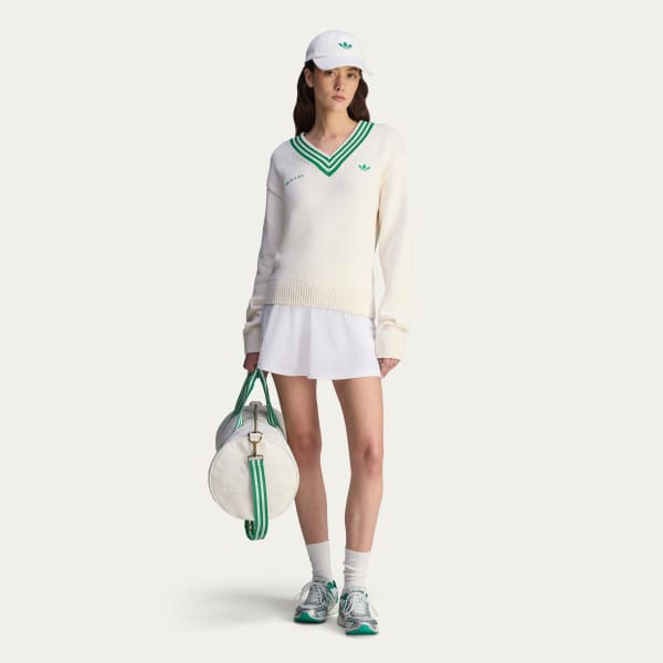 White Sporty & Rich V-Neck Sweater