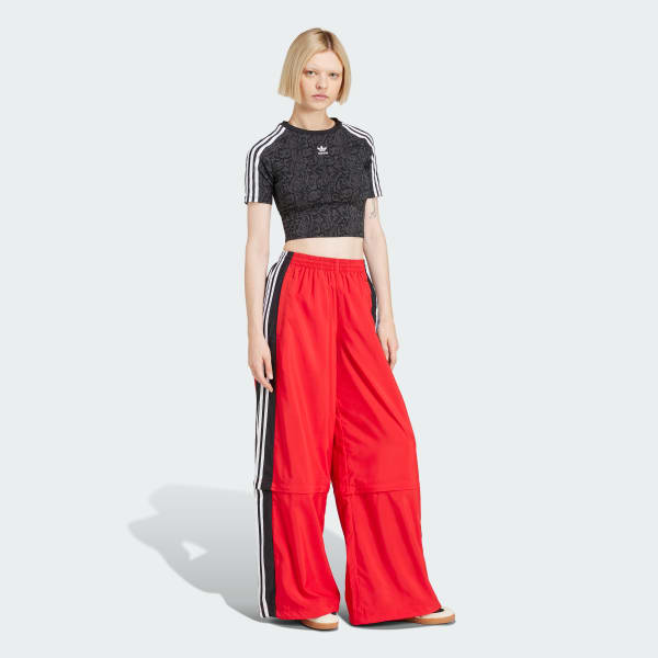 Black Snakeskin 3-Stripes Baby Tee