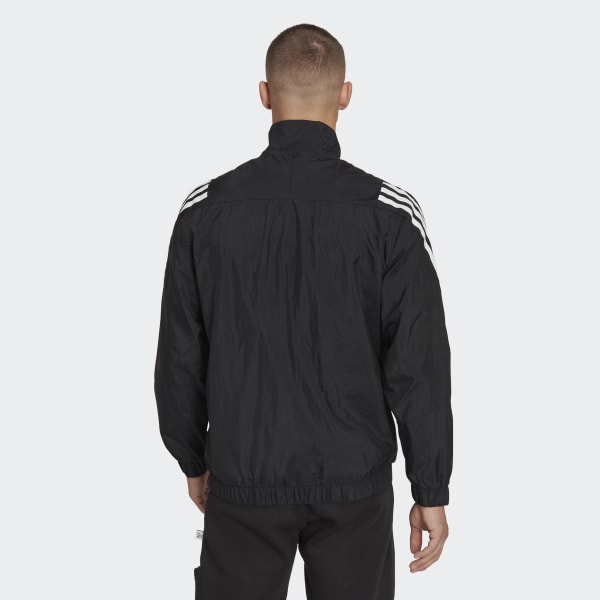 cerná Mikina Future Icons 3-Stripes Woven 1/4 Zip