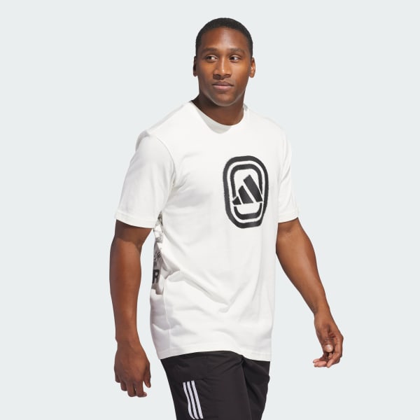 adidas x Overtime Graphic Tee - White | Free Shipping with