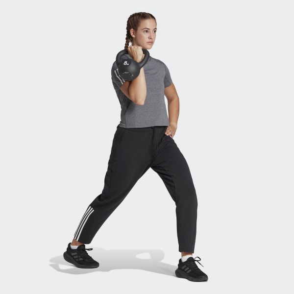 Schwarz Train Essentials Regular-Fit Cotton Trainingshose