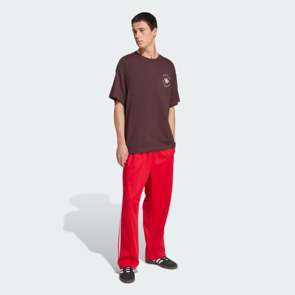 Marron T-shirt incurvé adidas Trefoil Logo GFX