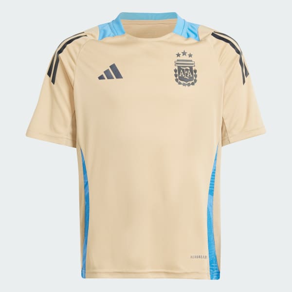 Beige Argentinien Tiro 24 Competition Kids Trainingstrikot
