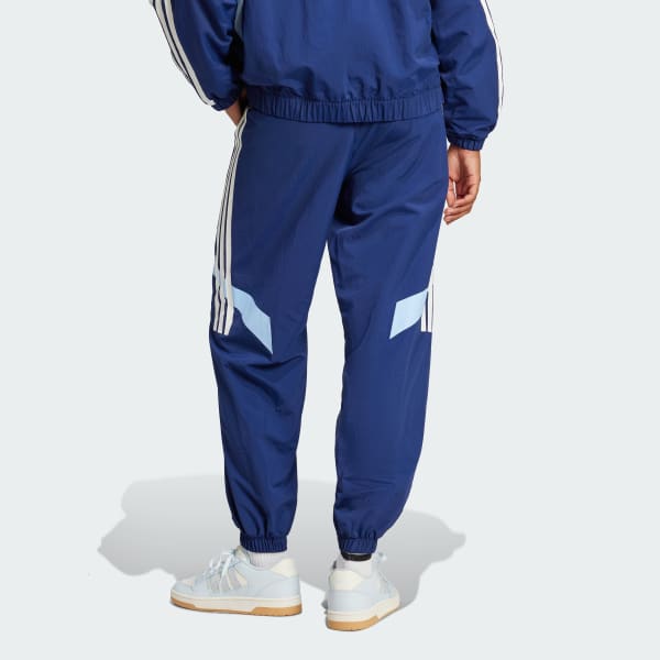 Blau Tiro Cut 3-Streifen Color Block Cuffed Hose